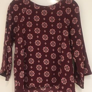 Maroon pattern top